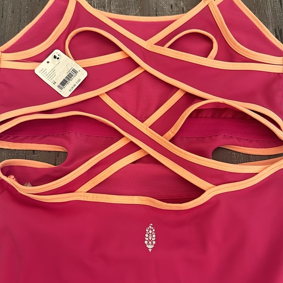 NWT Free People Movement One More Serve, sleeveless strappy back onesie - Picture 5 of 9